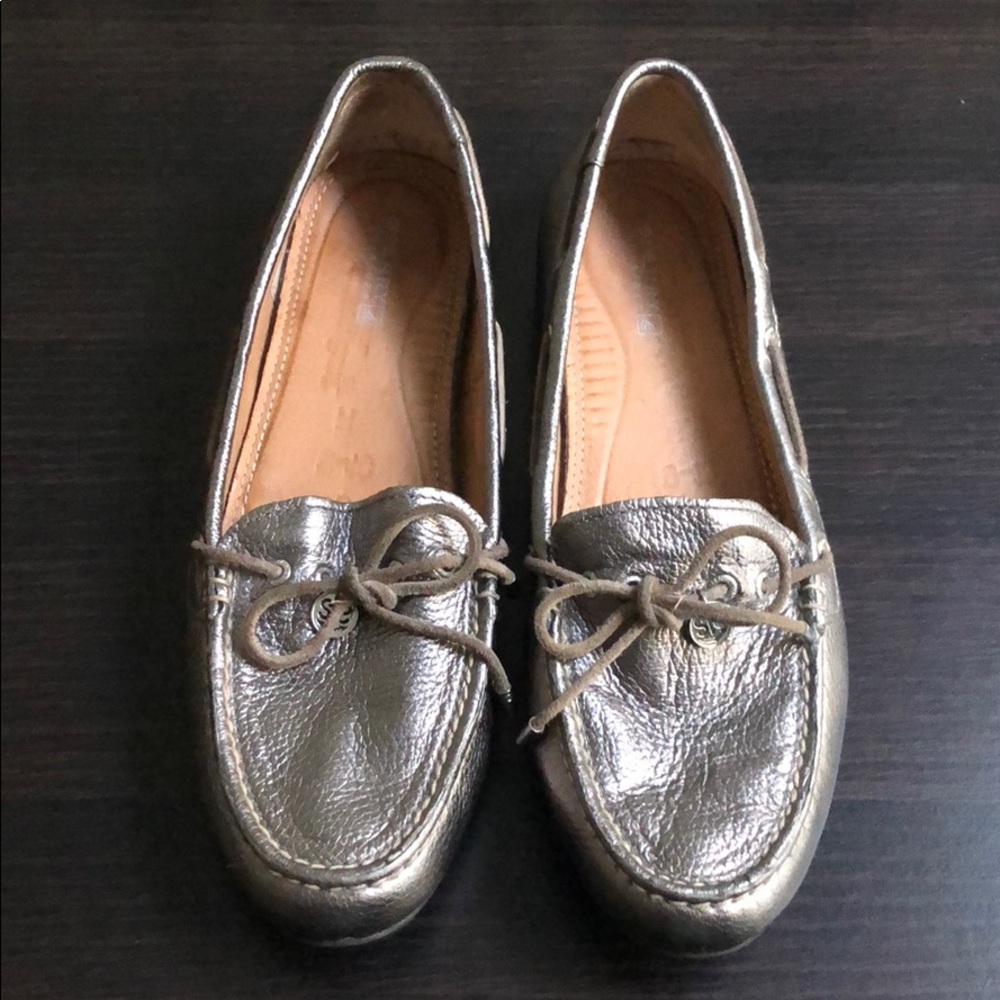 Sperry Topsider Laura Silver Sz 8.5